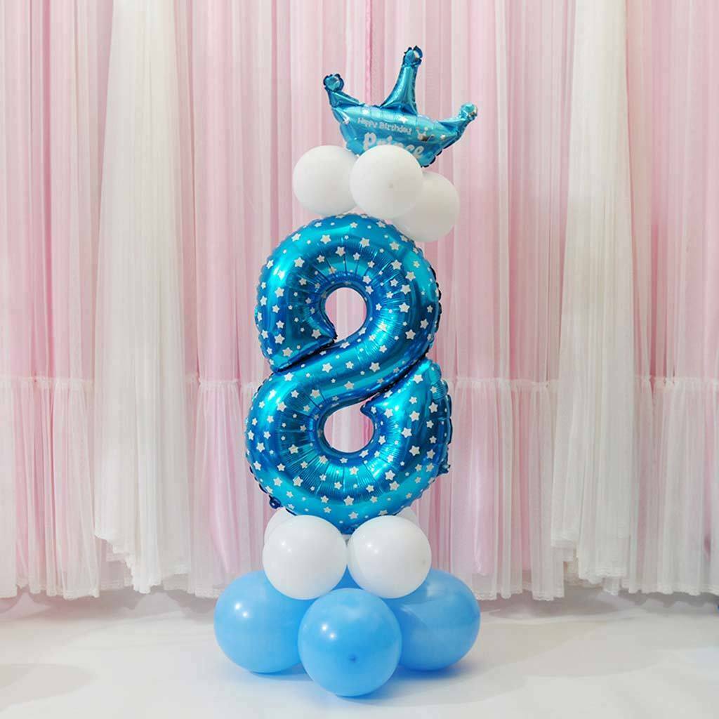 Crown Balloons Column Set Latex Foil Balloon 18th Birthday Party Decoration