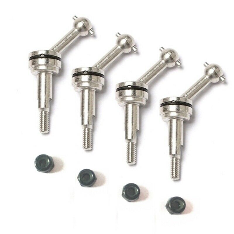 4Pcs 2mm Extended Metal CVD Universal Joint Shaft with M2 Nut for Wltoys K96C8W6