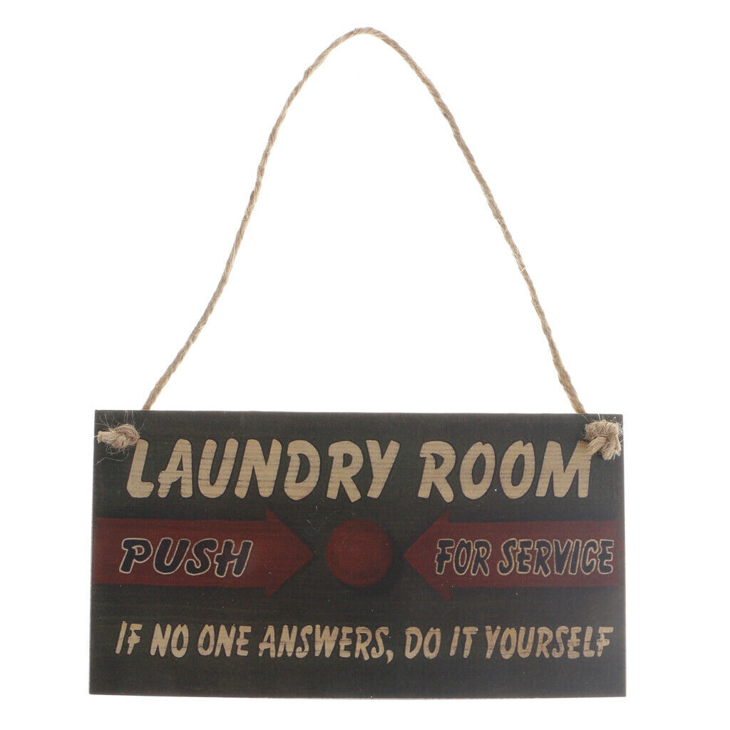 Laundry Room Wooden Hanging Plaque Gift Sign Home Wall Decoration
