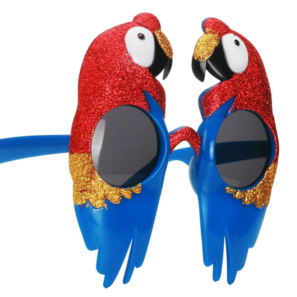 Red Blue Macaw Bird Sunglasses Glasses Night Party Fancy Dress Costume Prop