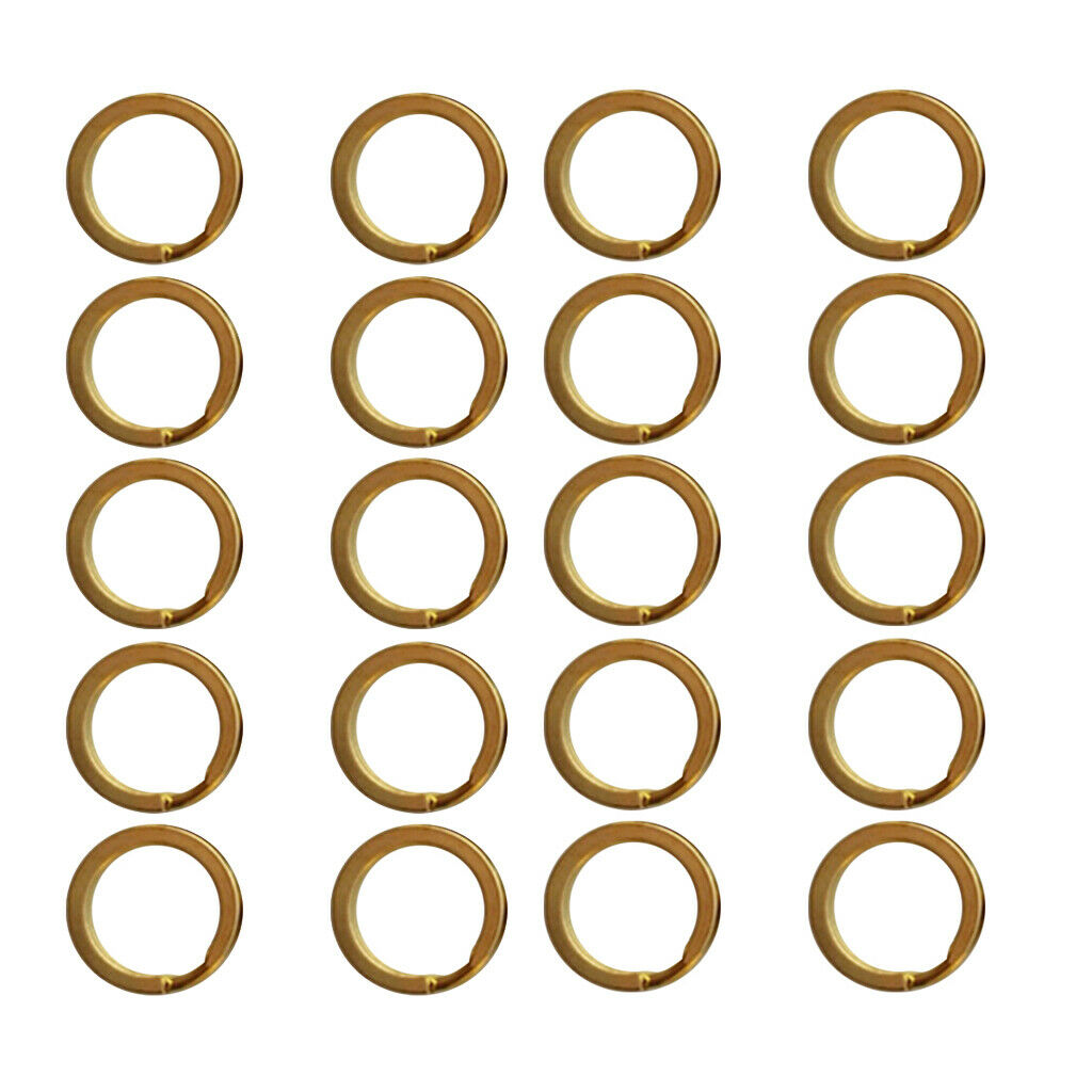 20Pcs Split Keyring keychain Key Ring Loop Holder Clasps Connector 15mm&20mm