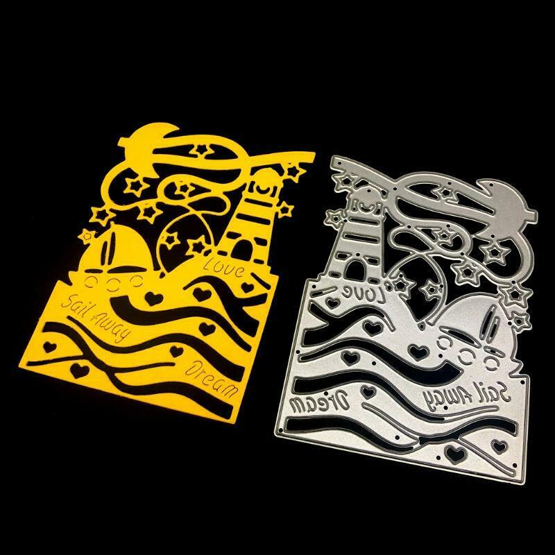 Sail Away Metal Cutting Dies Stencil Scrapbooking DIY Album Stamp Paper Emboss