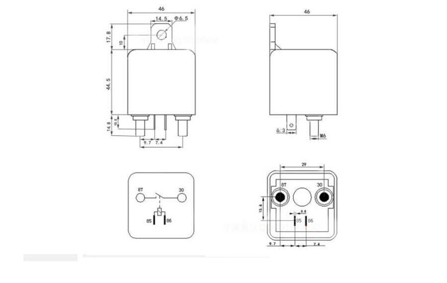12V 120A Split Charge Relay 2 Pin for Car Automotive Starter Switch +2 Terminals