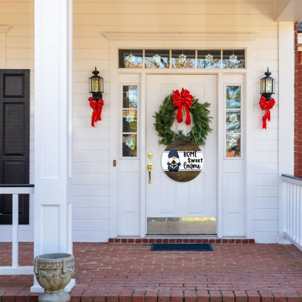 Welcome Hanging Sign with Interchangeable Holiday Pieces Front Door Garden Decor