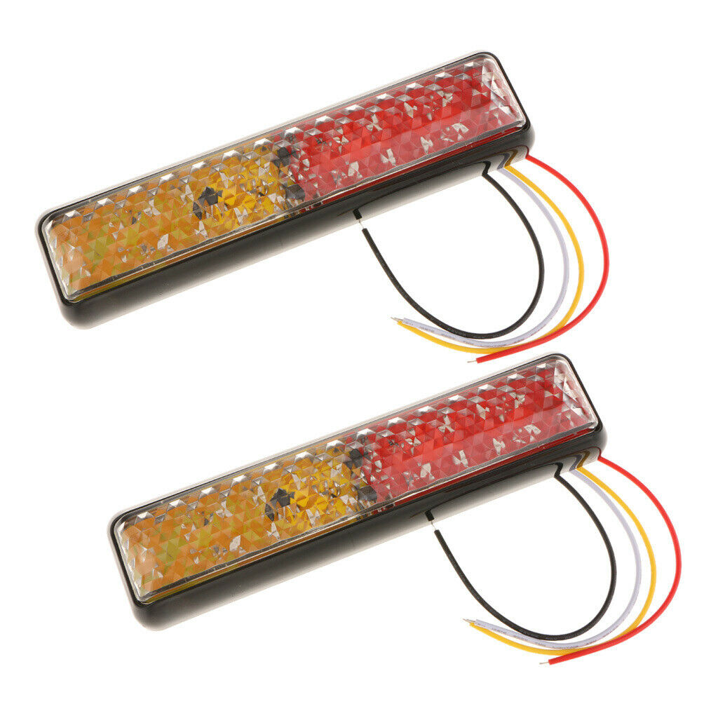 2 Pieces Car Side Marker Turn Signal Tail Lamp Lights Dual Color LED