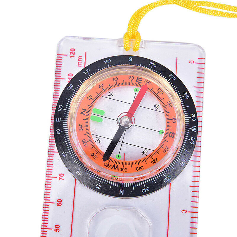 Outdoor Camping Directional Cross-country Compass Ruler Map Scale Compass.l8
