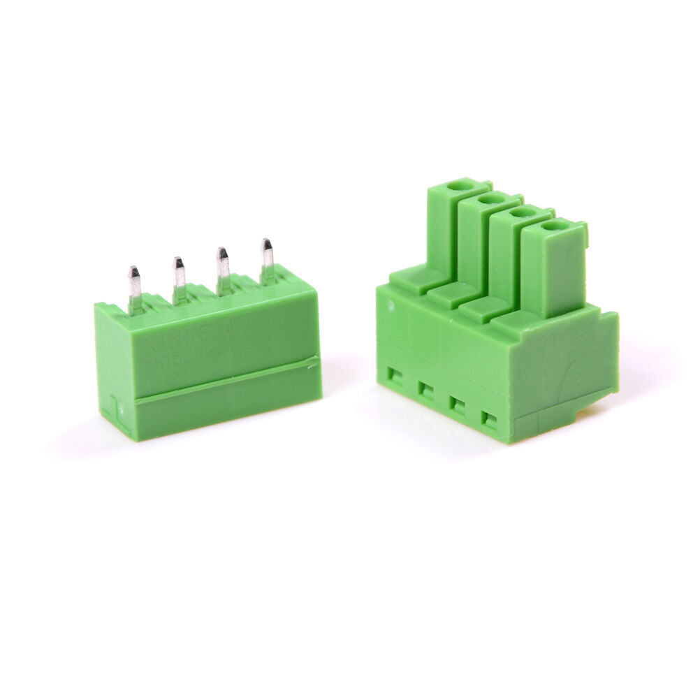 10X 2EDG 4Pin Plug-in Screw Terminal Block Connector 3.81mm Pitch Right AnglS WF