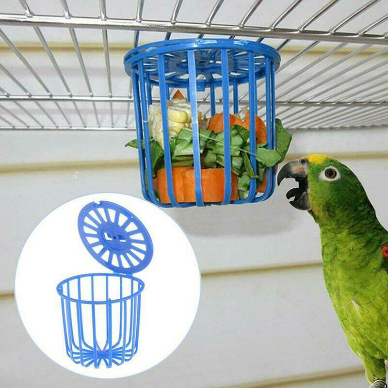 Pet Bird Parrot Feeder Cage Fruit Vegetable Holder Basket Cage New Hangi.l8