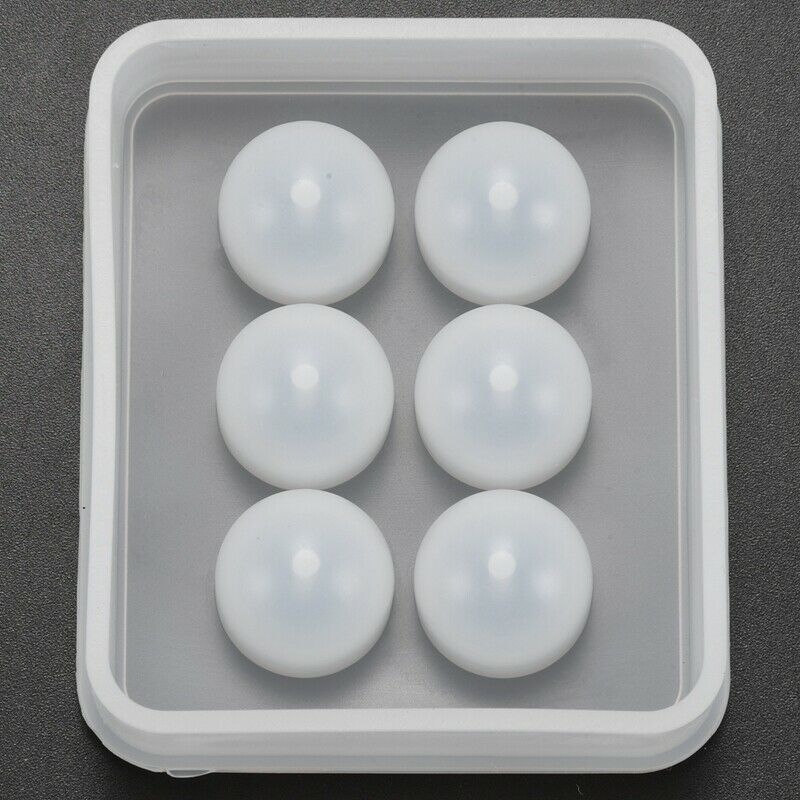 2pcs Sphere Ball Silicone Bead Molds with Holes Round Epoxy for Jewelry,PolymeX3