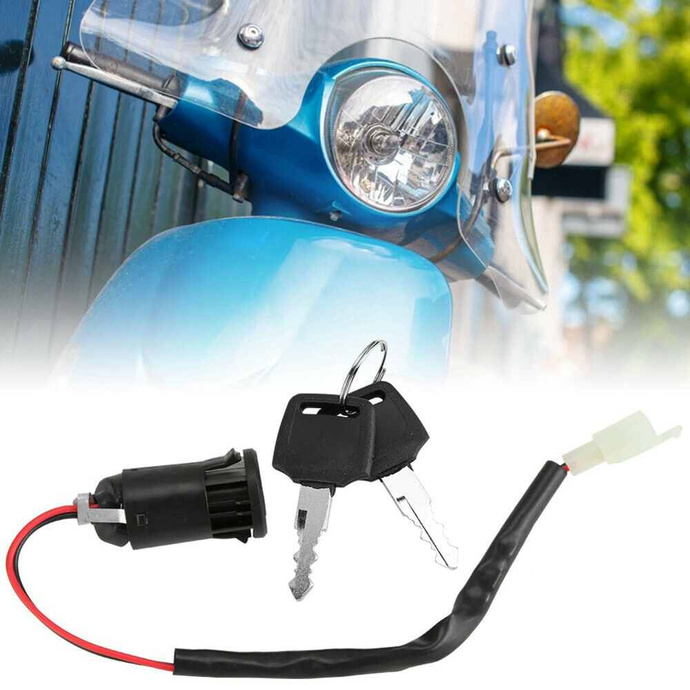 Universal Motorcycle Ignition Barrel Key Switch Electric Scooter 2 Wire On/Off