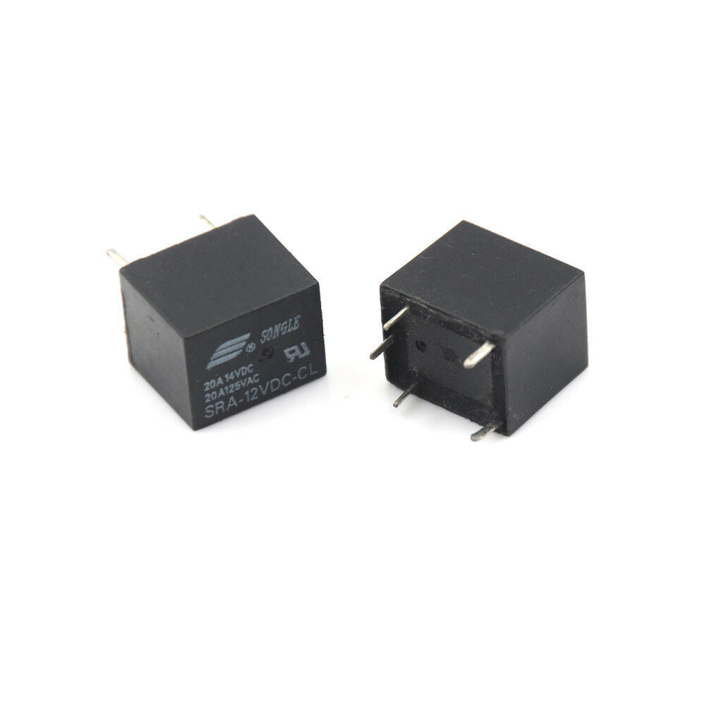 5Pcs Durable DC 12V Coil 10A 5 Pins Power Relay PCB Type SPDT For SRA-12VDC-C Lt