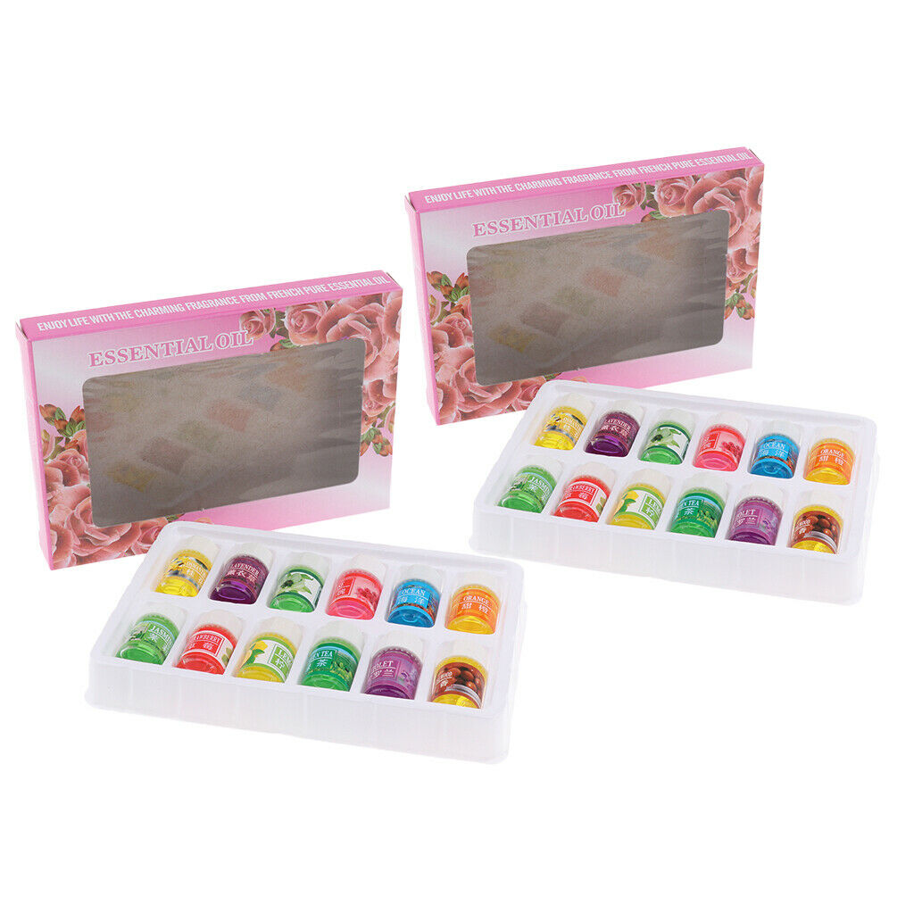 24Pcs 3ML Pure Essential Aromatherapy Oil Gift Set for Diffuser Oxygen Bar