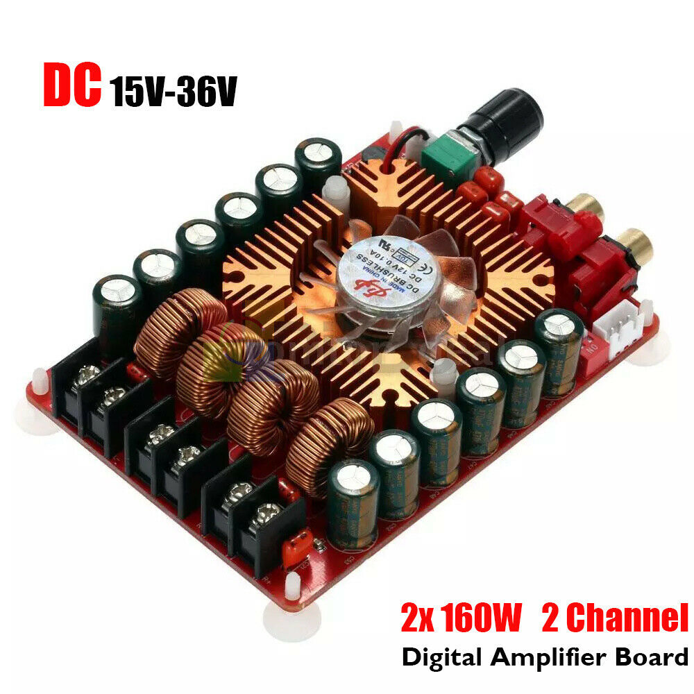 TDA7498E 2*160W Digital Power 2 CH Stereo Amplifier Board Support BTL Mode 15-3V