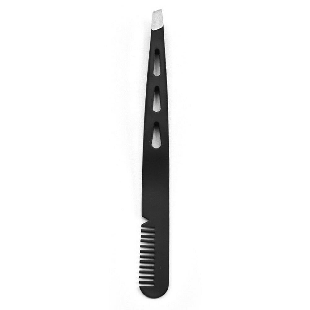 Eyebrow Tweezer Hair Beauty Slanted Puller Stainless Steel Eyebrow Clips @
