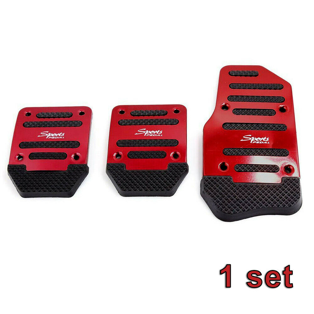1 Set Red Universal Pedals Pad Cover Car Interior Decor Car Accessories Durable