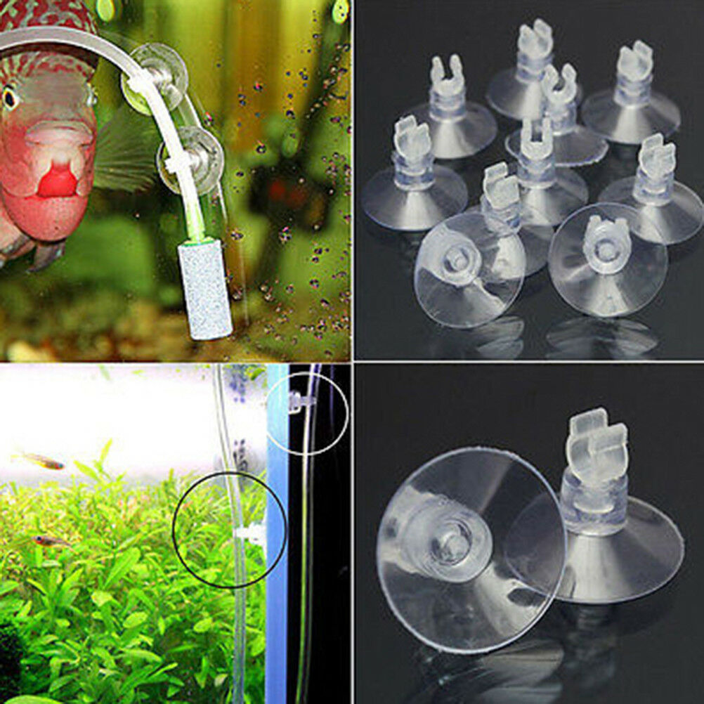 10* Aquarium Fish Tank Suction Cup Sucker Holders For Air Line Tube Hose P.l8