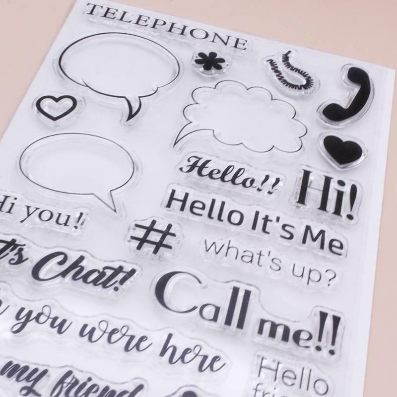 Beautiful Telephone Clear Silicone Stamper for DIY Christmas New Year Invitation