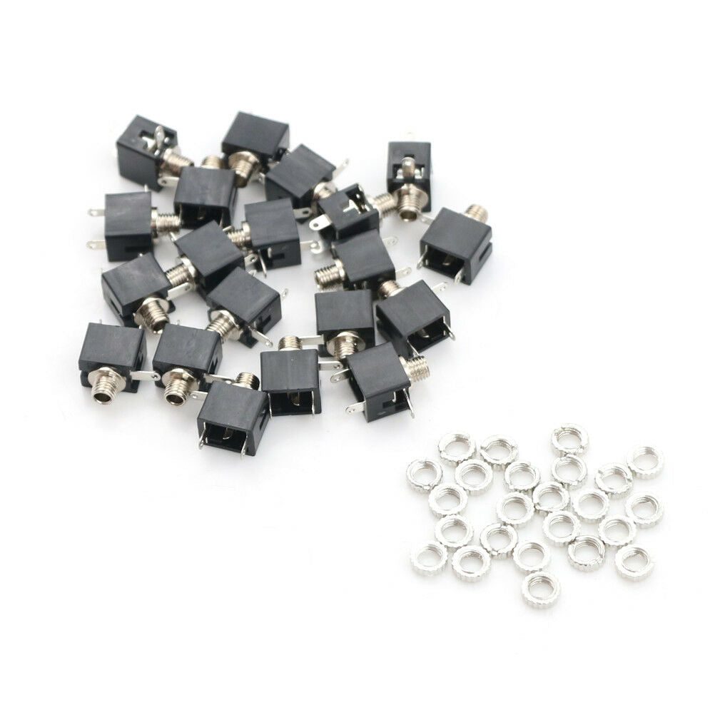20pcs 2.5mm Female Connector 3 Pin Headphone Jack Socket Mono Channel PJ-2_U SJ