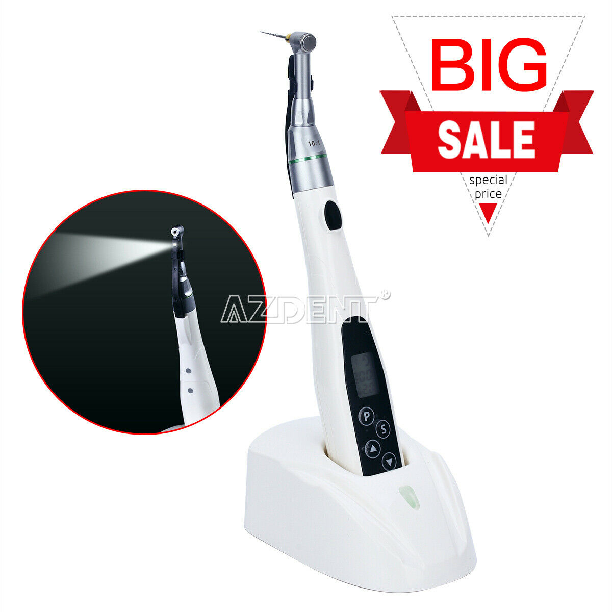 Dental Wireless 16:1 Reduction Mini Endo Motor Endodontic Contra Angle T-FINE-IP