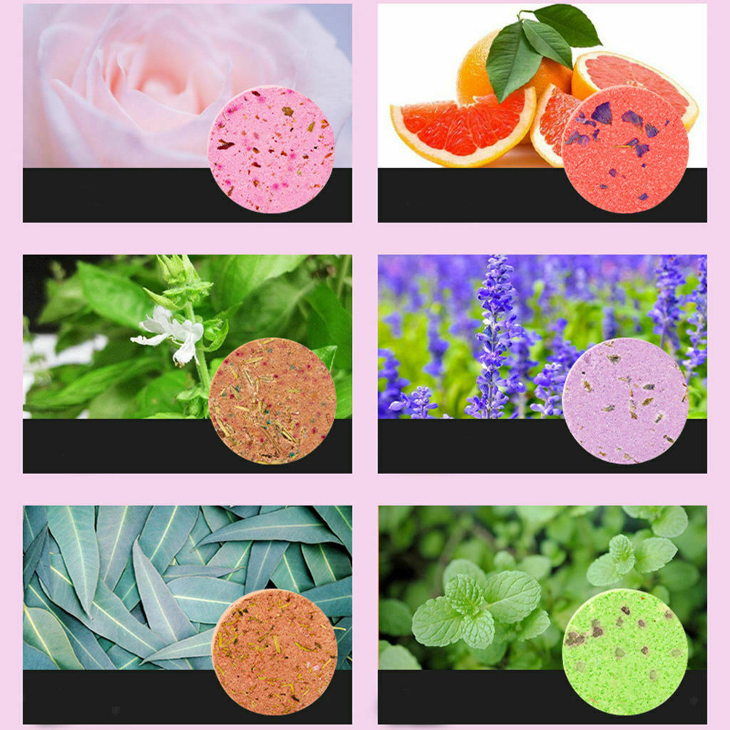 6Packs Aromatherapy Shower Steamers Home SPA Relaxation with Essential Oils