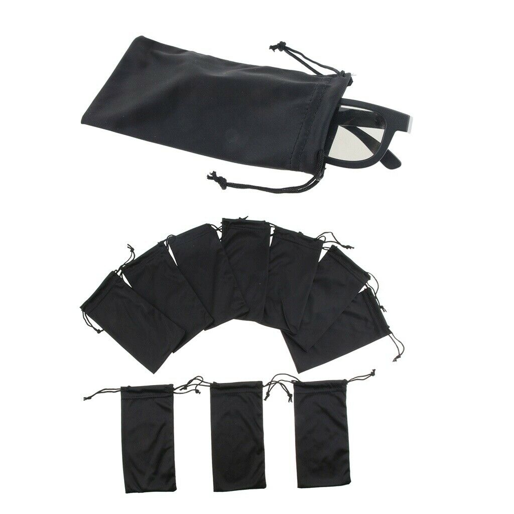 10Pcs Drawstring Pouch Sunglasses Eyeglasses Jewelry Mp3 Gadgets Storage Bag