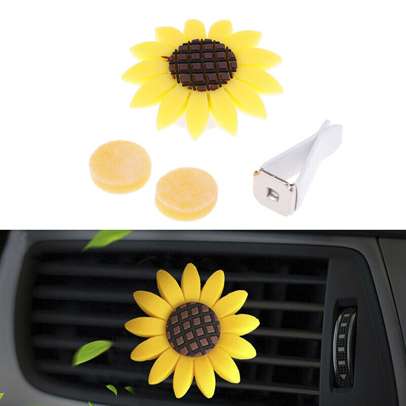 Car Air Freshener Perfume Sunflower Vent Clip Fragrance Scent Diffuser De.l8