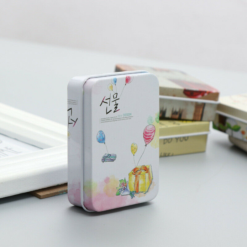 Random Colors Tin Can Boxes Metal rectangle Hairpin Jewelry Storage Conta.l8