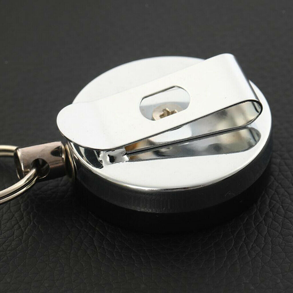 2X Retractable Anti-Lost Wire Pen/Pencil Holder Ring Reel Buckle with Belt Clip
