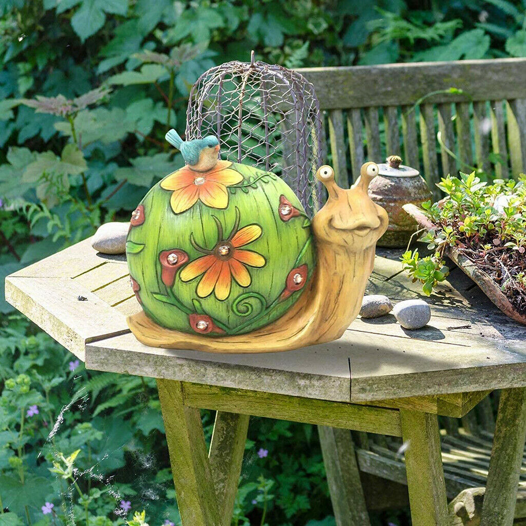 Garden Snail Statue Decor Waterproof for Lawn Yard Ornament 10x5x8.5inch