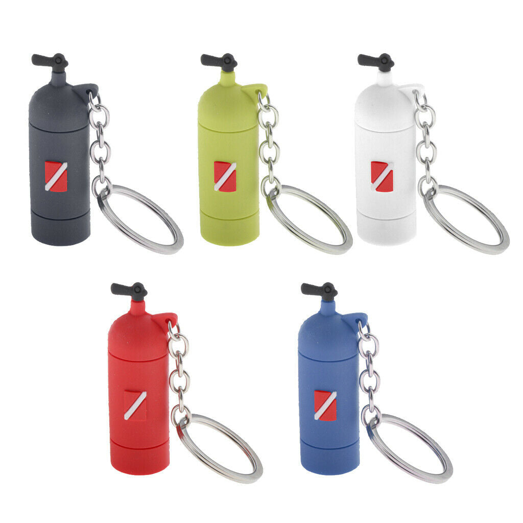 5 Pack Diving Tank Key Chain Keyring Dive Mini Air Cylinder Car Charm Scuba