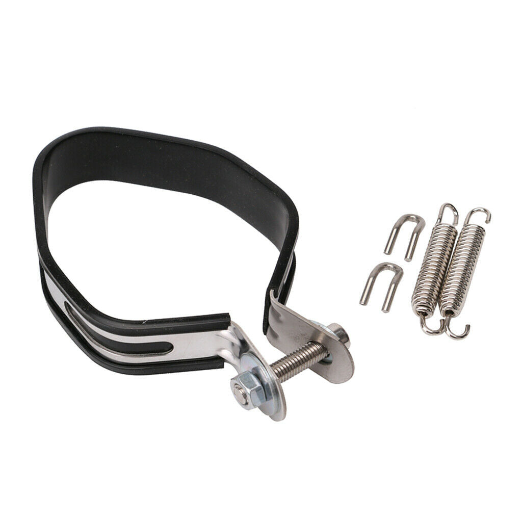 Motorcycle Exhaust Muffler Head Clamp Narrow Band Exhaust Joint, 1 Set