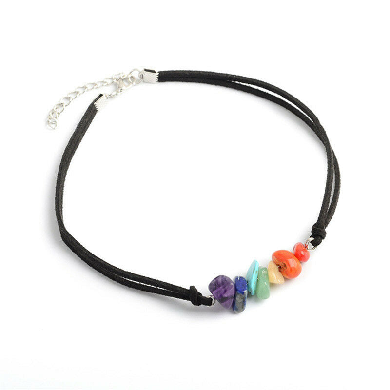 Ornaments Colorful Beads Necklace Yoga Buddha Beads Energy Seven Chakra .l8