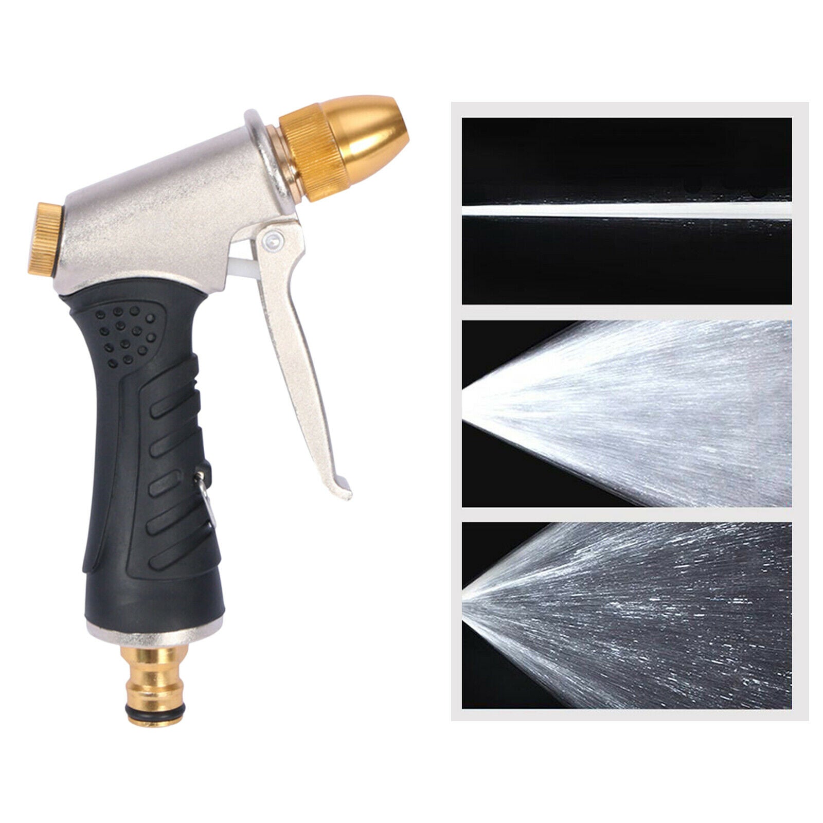 Upgrade Garden Hose Nozzle Brass Water Hose Nozzle Sprayer 3 Spraying Modes