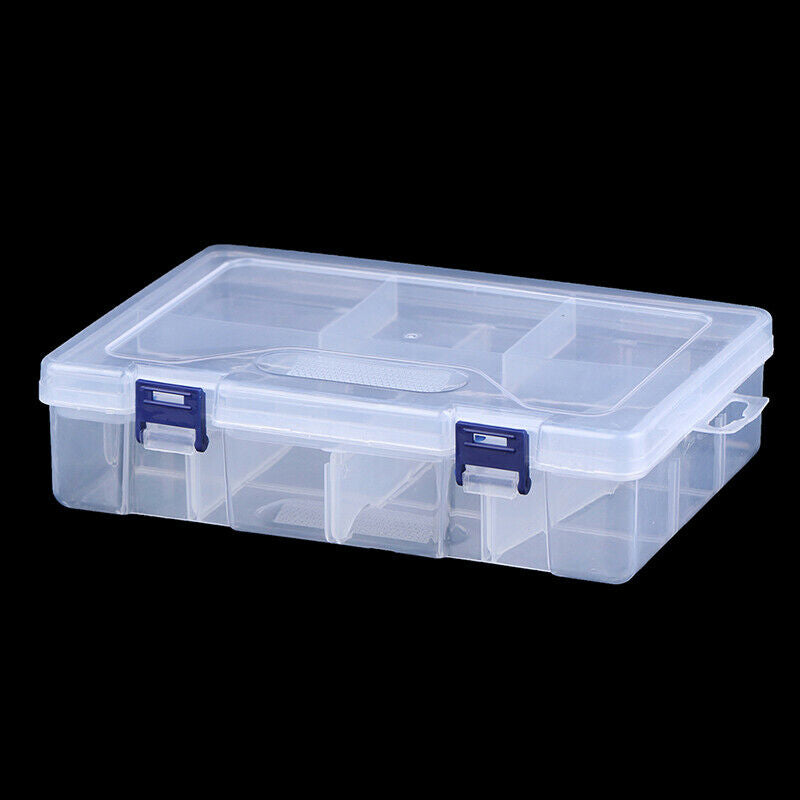 8 Cells Double layer Plastic Storage Box Jewellery Earring Beads Case Contai Qx