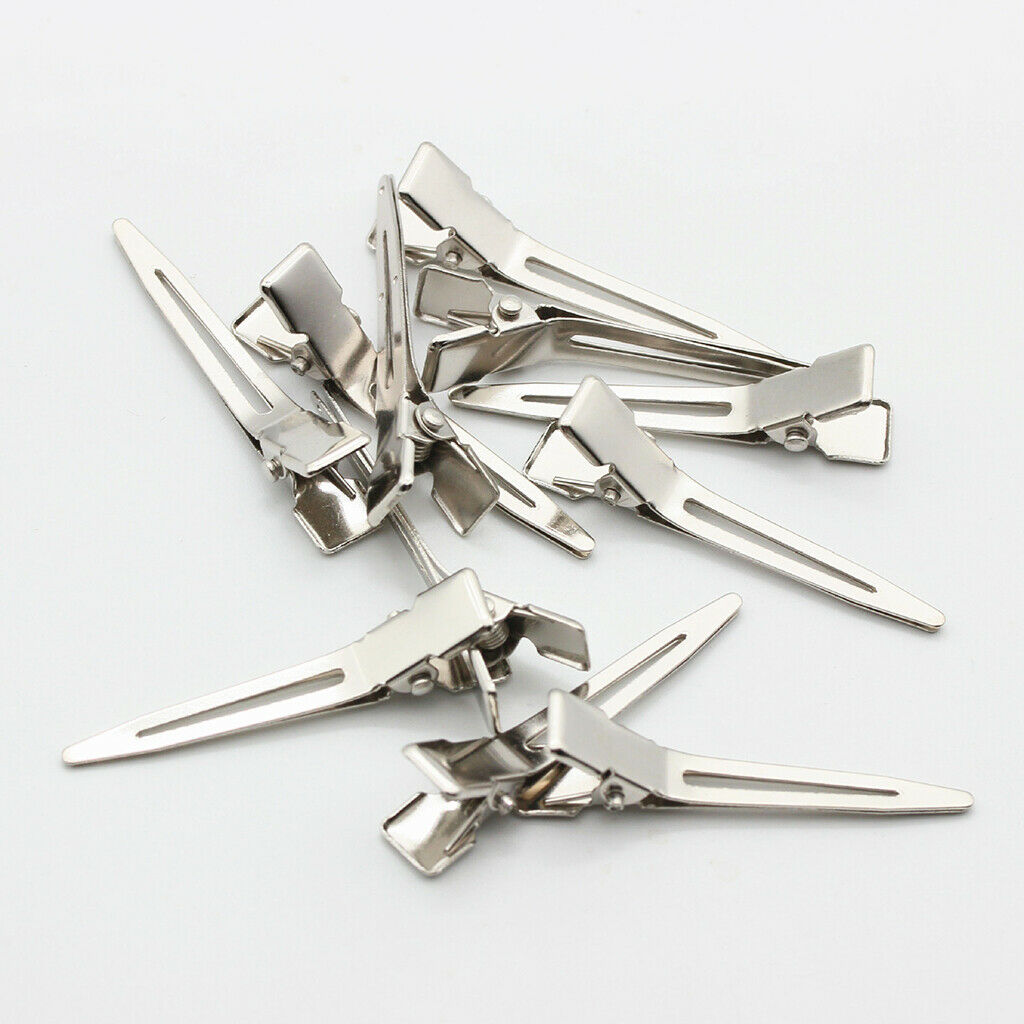 50 Pieces Women Alligator Curl Clips Blank Hair Pins Holders Crafts Projects
