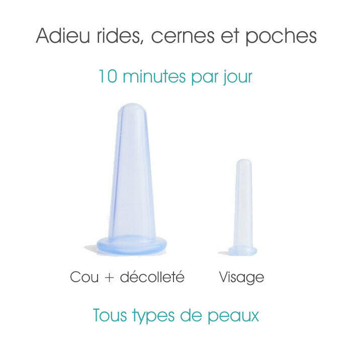 2 Suction Cups Care Face Anti Wrinkles Dark Circles Puffiness Lifting - New
