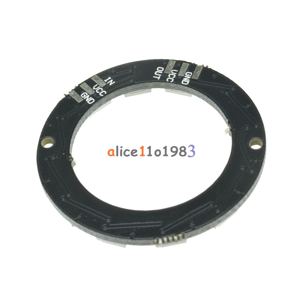 2Pcs RGB LED Ring 12Bit WS2812 5050 RGB LED + Integrated Drivers For Arduino