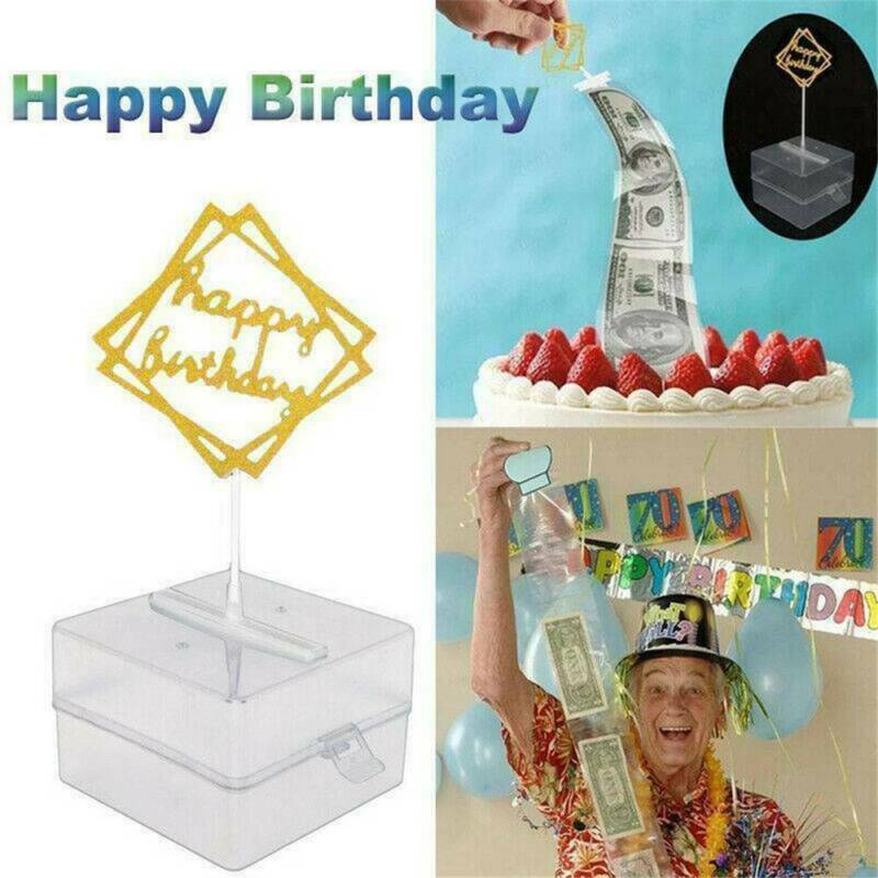 Cake ATM Surprise Birthday Cake Topper Money Box Funny Cake-ATM Happy Birthday&