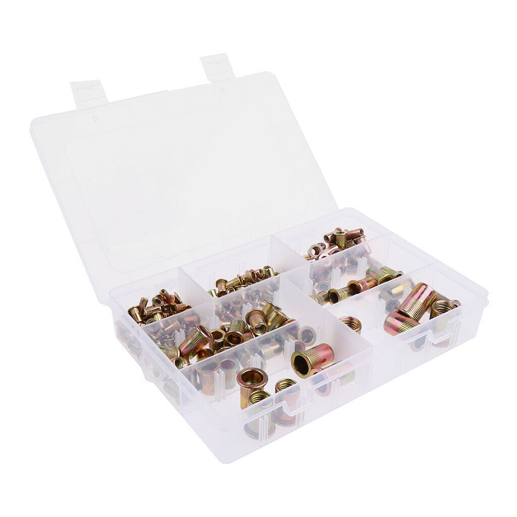 Assorted Stainless Steel Flat Head Threaded Blind Rivet Nuts Insert Nutserts