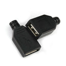 10Pcs USB 2.0 Type A Connector 4-pin Socket Female Plug Solder Adapter Supplies