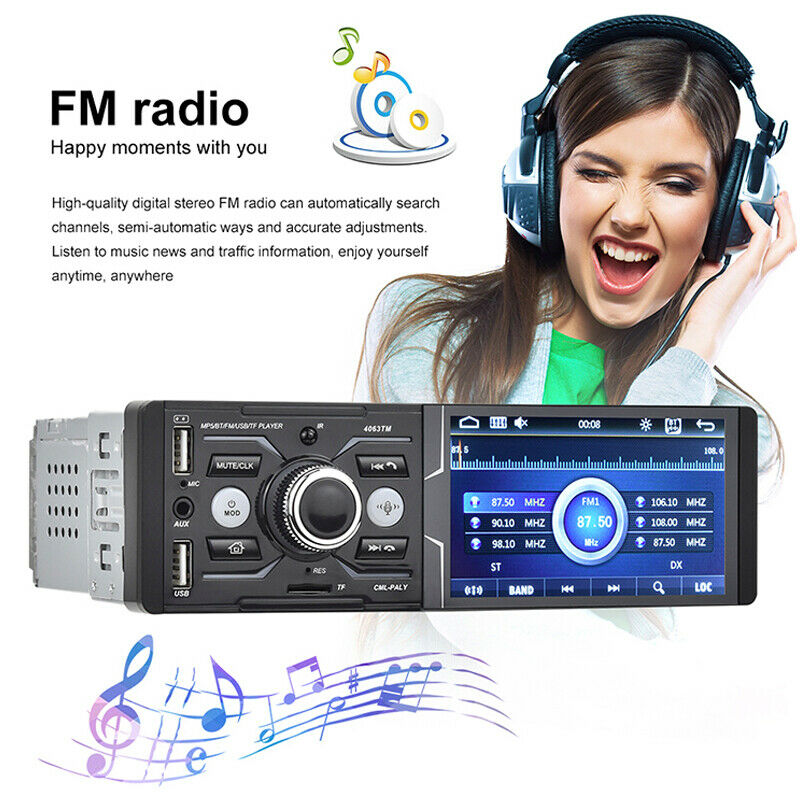 4.1 inch High Definition Car Bluetooth Touch Screen Player With Smart Voice IPS