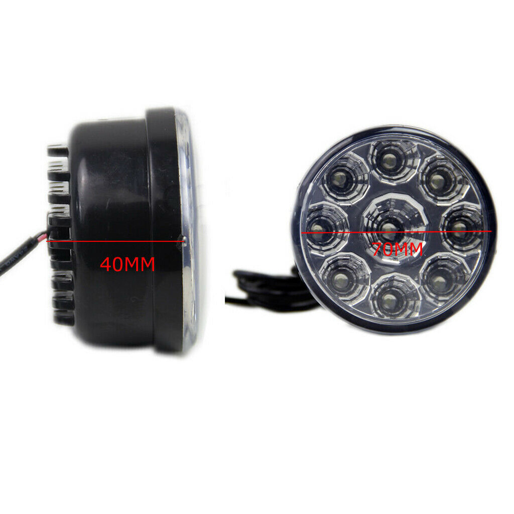 2pcs 4.5W 9 LED DRL Daytime Running Light Headlight Lamp White