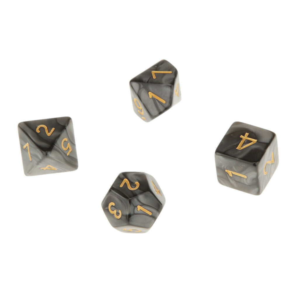 7PCS Polyhedral Dice for  DND Dice Casino Games+Dice Cup