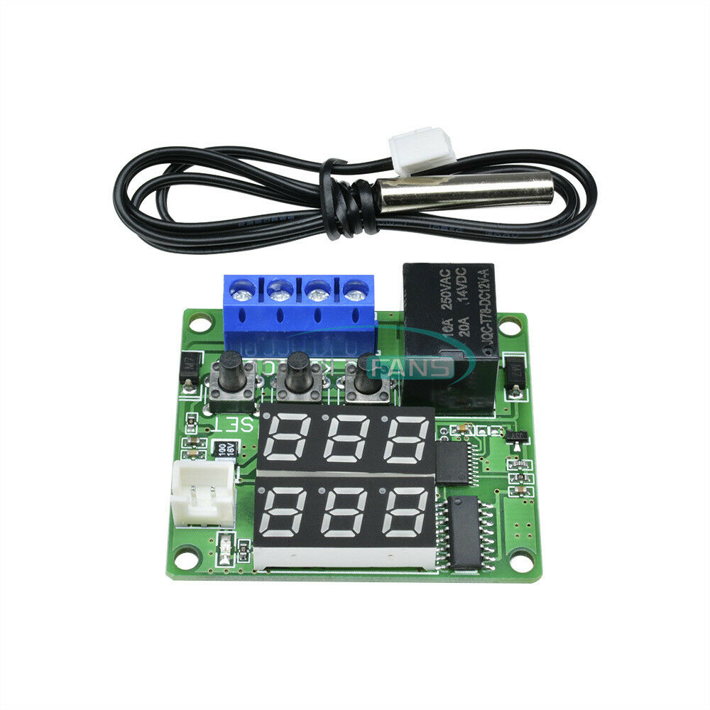 DC 12V Relay Dual LED Digital Thermostat Temperature Control Switch Sensor