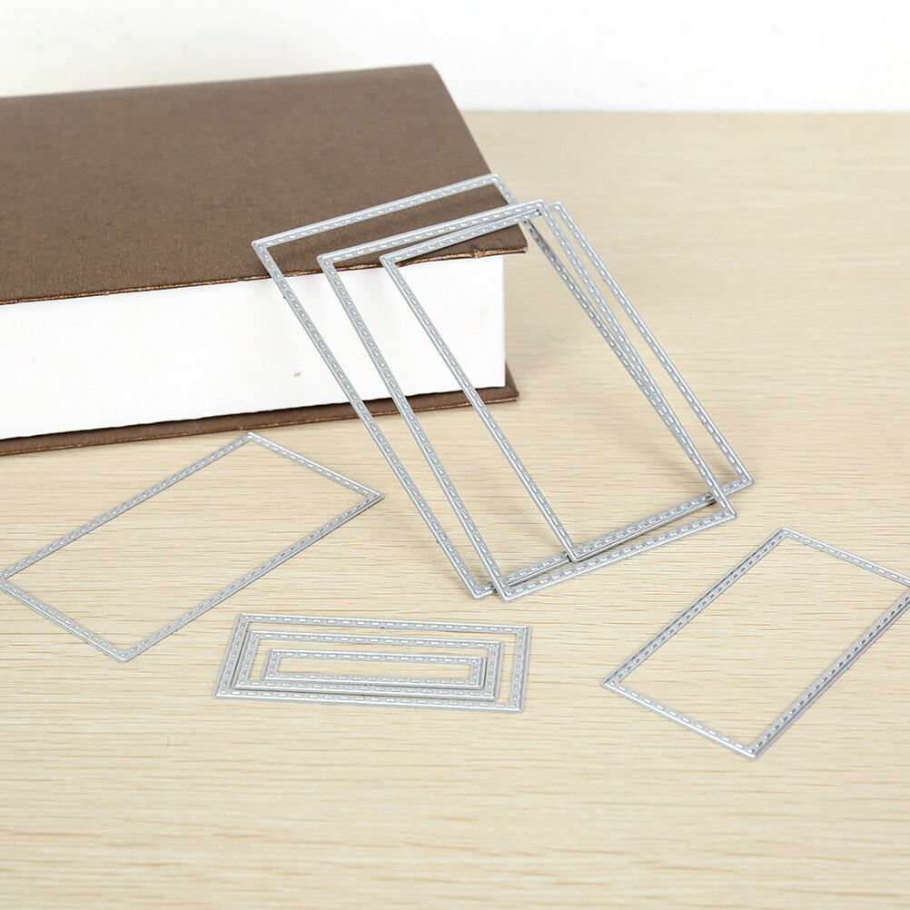 8X Rectangle Metal DIY Cut Die Stencil Scrapbook Album Paper Card Emboss CrE DD