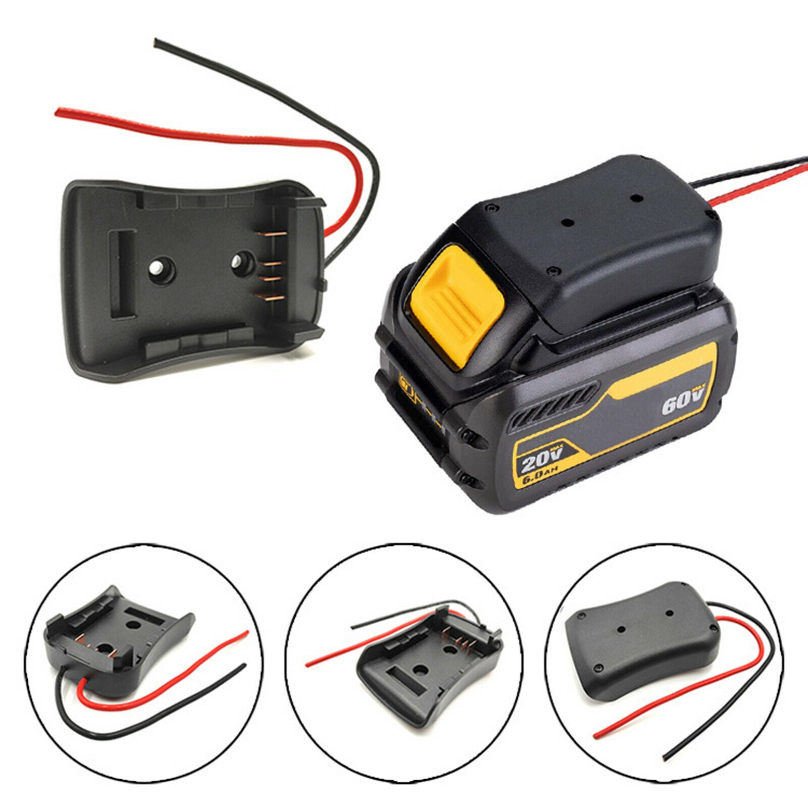 Power Wheels DIY Battery Adapter Adaptors for   Power Connector 12AWG
