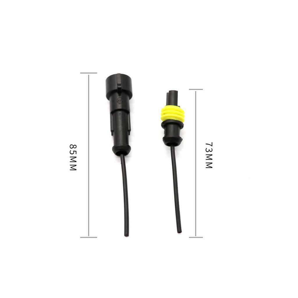 1 Pin Way Car Waterproof Electrical Connector Plug with Wire AWG Marine Pack of