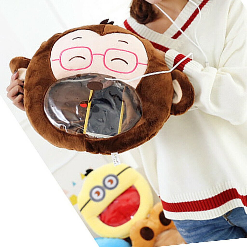 Hand Bag Cartoon Plush Toys Creative Visual Warm Can Play Mobile Style 4