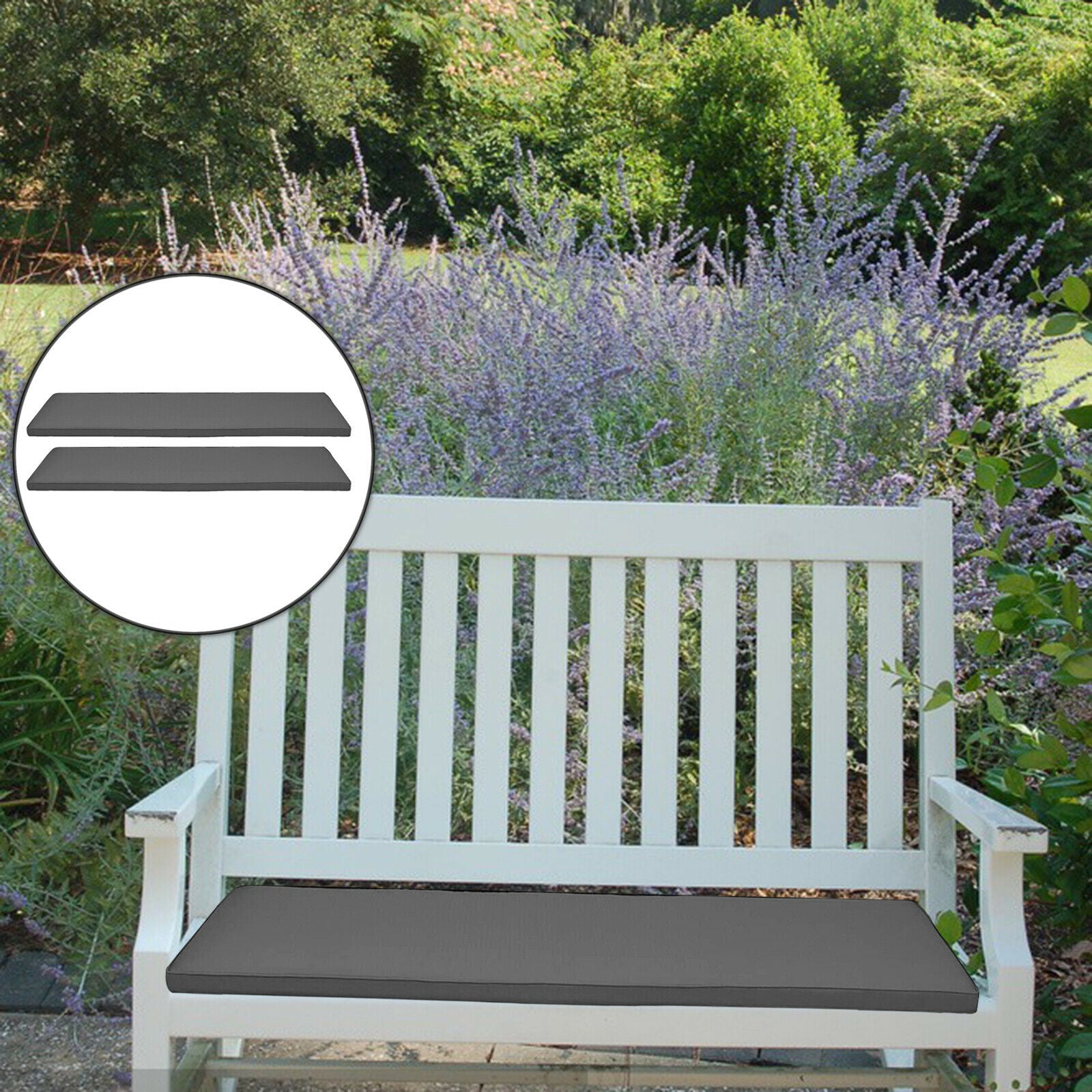 Waterproof Garden Bench Patio Furniture Pad Seat Cushion Swing Loveseat