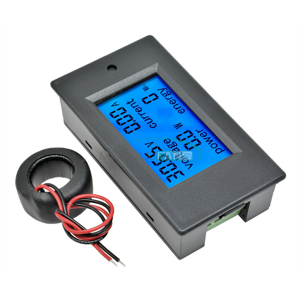 Digital Voltage Volt Current Meter Panel Power Energy LCD AC 80-260V 0-100A